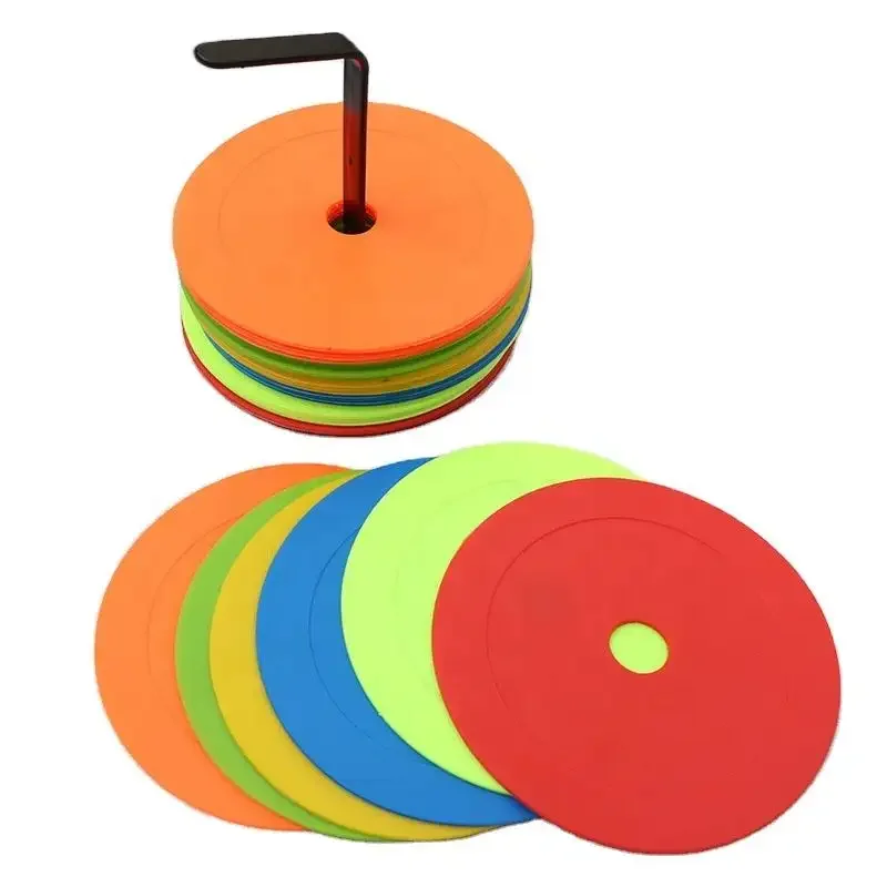 Custom Flat Disc Soccer Field Markers Football Agility Cones for Training Obstacles & Exercises