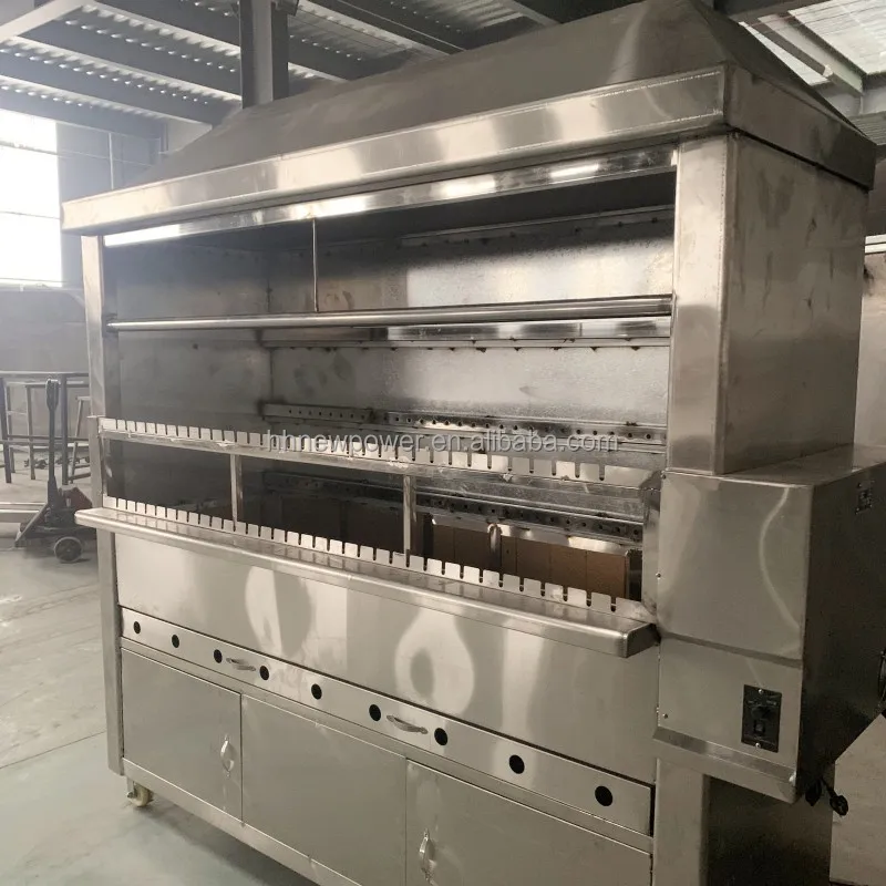 Fully Automatic Commercial Barrel Charcoal Barbecue Grill Machine Lamb