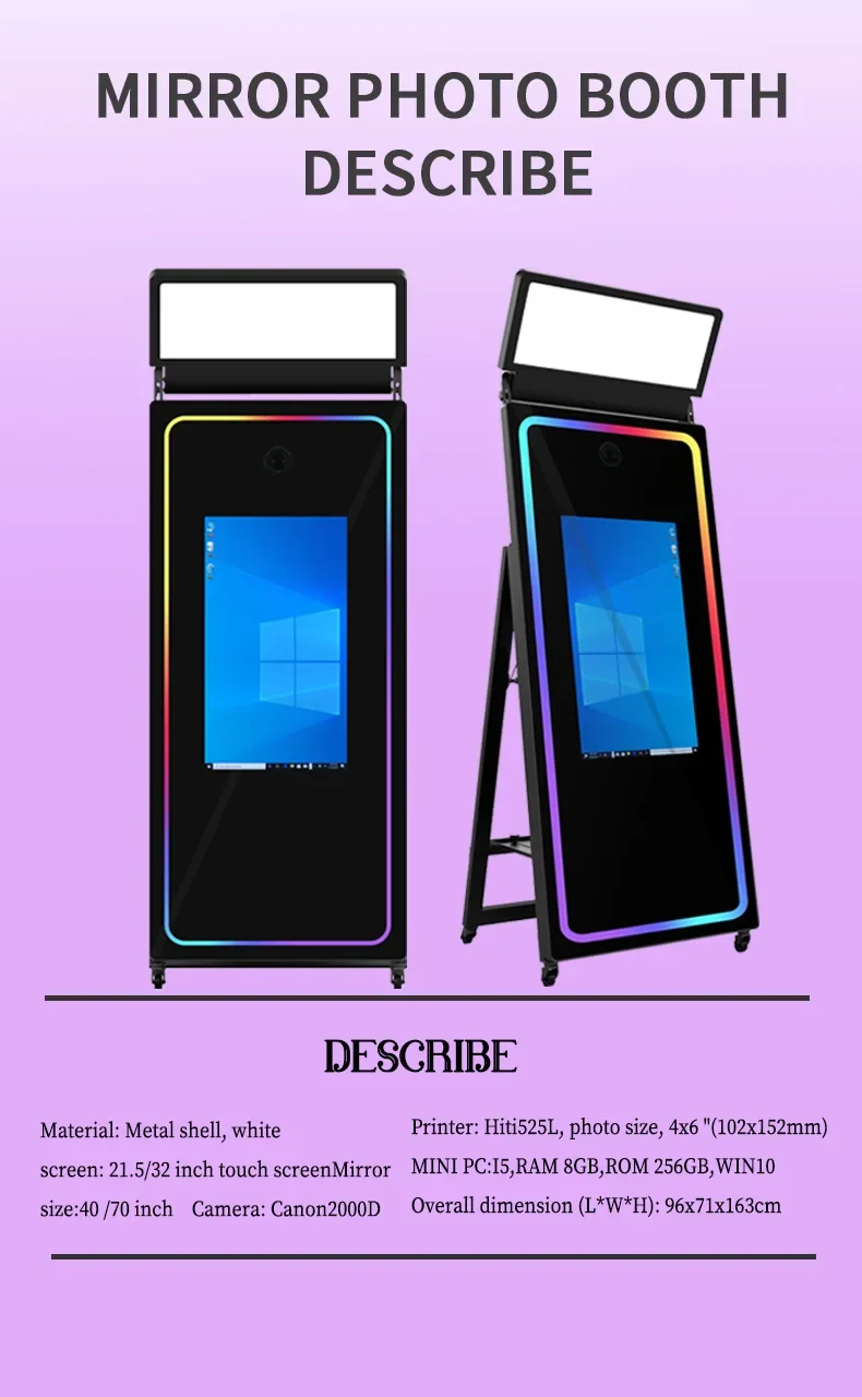 Hot Sale Magic Mirror Photo Booth Compatible With Camera And