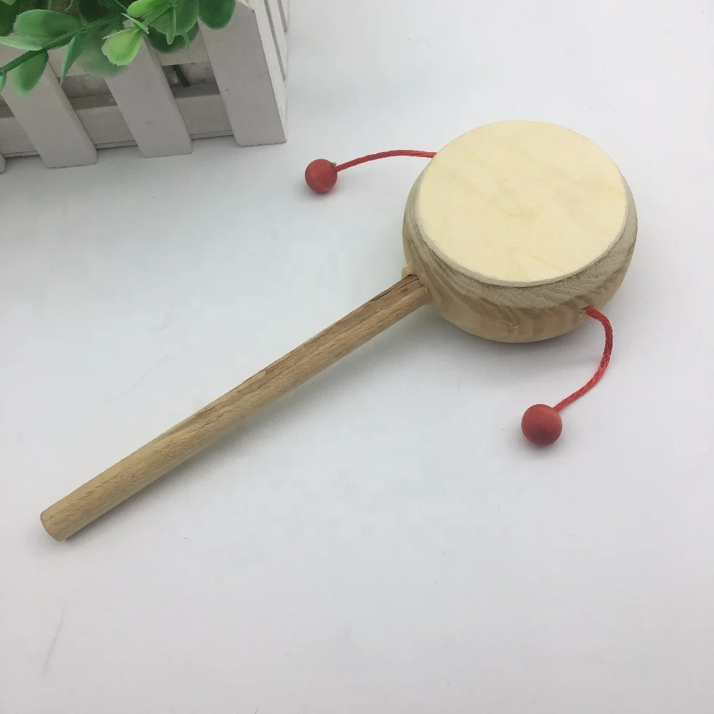 Детские Деревянные игрушки Погремушка барабан для малыша и сувениров