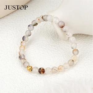 Tiny Round Faceted Bead Crystal Bracelet, Small Mini Durable Stretch Elastic Cord Gem Stone Bracelets