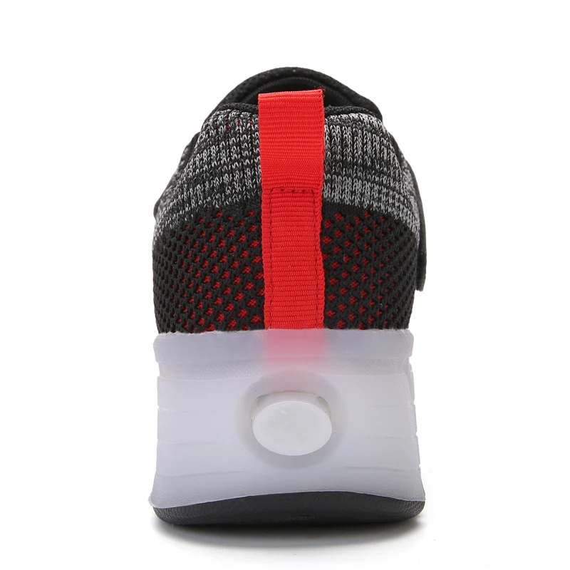 Drop Shipping 7 Colors LED Rechargeable Kids Roller Skate Shoes Single Wheel Shoes Sport Sneaker For Boys/Girls