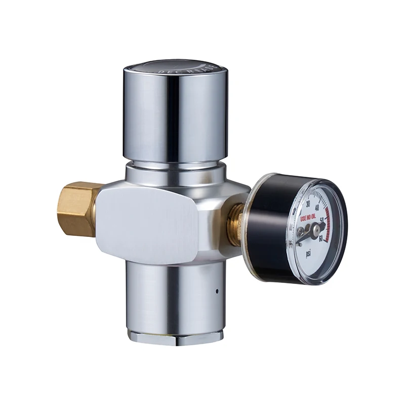 0-60 PSI Mini Keg Regulator CO2 Charger Portable Beer keg Regulator Mini Barrel Beer Growler Regulator 3/8 Adapter