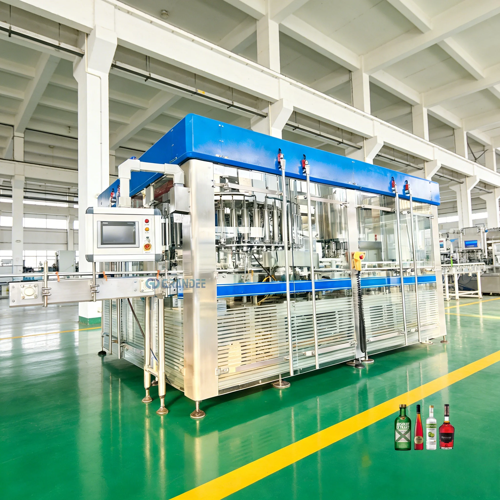 Auto-Dosing Liquor Filling and Sealing Machine Glass Bottle Wine Brandy Filling Production Line