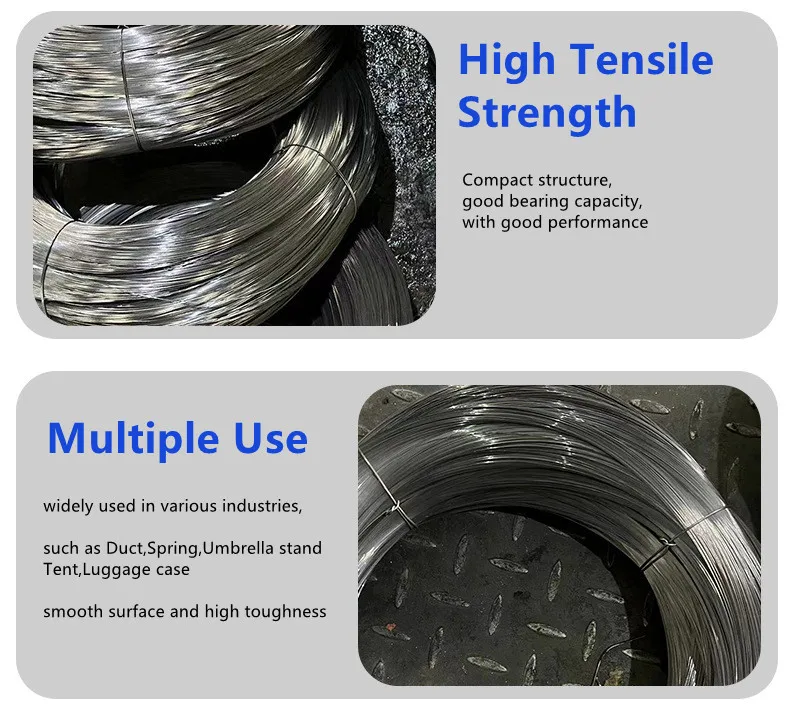 1.0mm 2.0mm Oil Tempered And High Carbon Steel Wire Spring Steel Wire ...