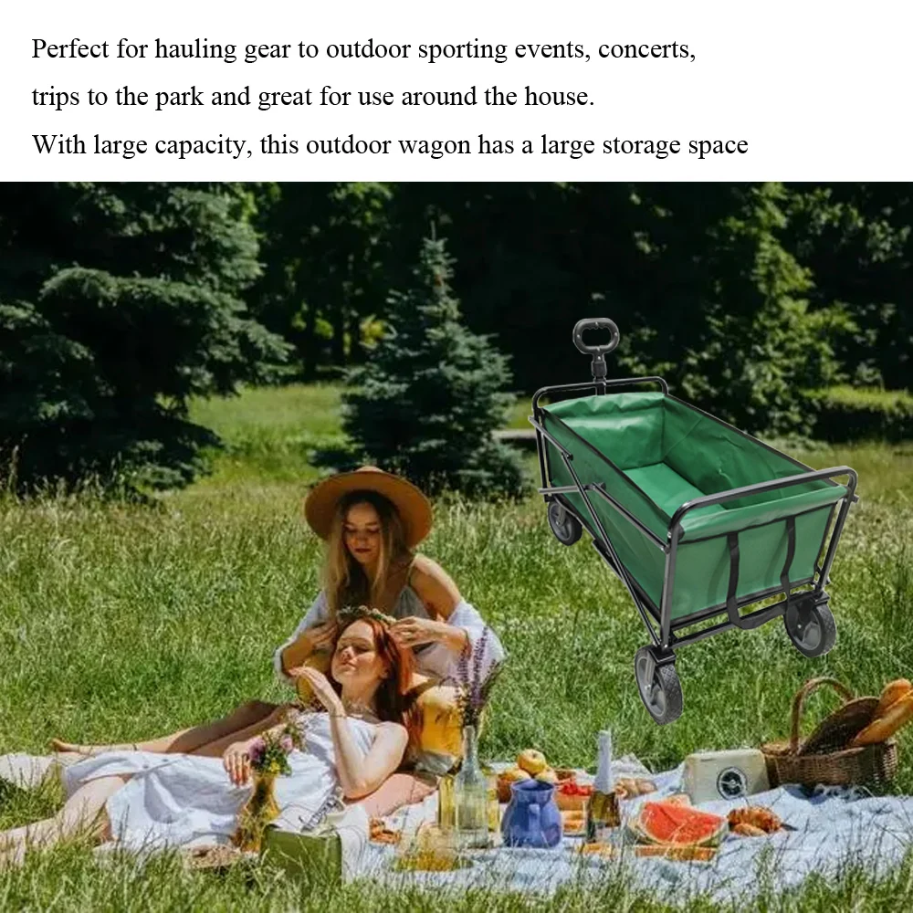 Decorative Garden Cart Garden Tractor Seat Cart Folding Wagon Outdoor