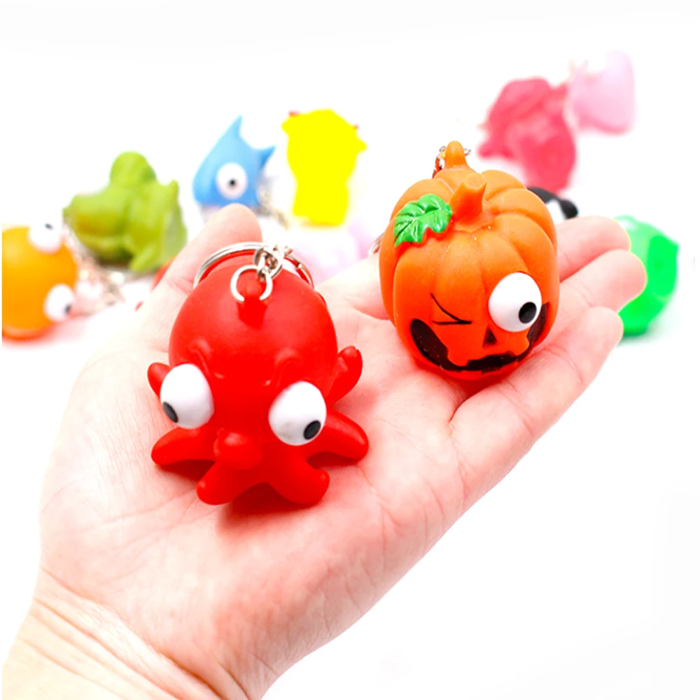 LZY 526 OEMかわいい目ゴム動物おもちゃ指スクイーズおもちゃPVC目