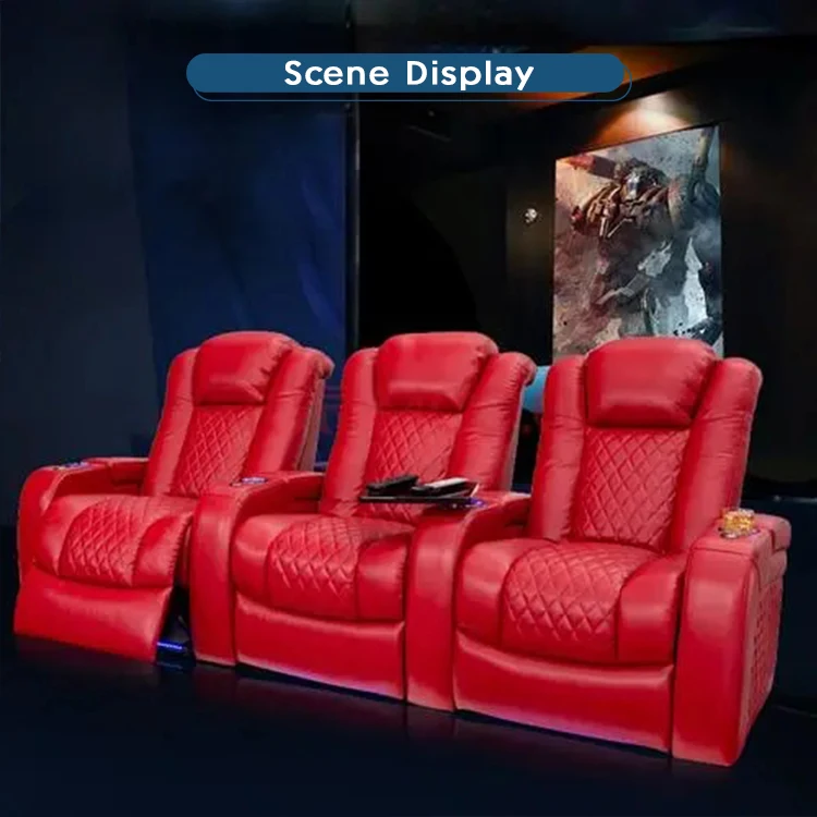 Geeksofa Electric Homr Cinema Recliner Sofa Seats Living Room Custom Leather Theater Seating