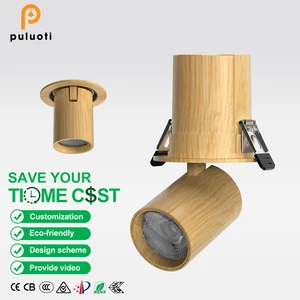 75mm Adjustable Angle 12W COB LED Recessed Downlight Spot Lights Modern Log Color Aluminum Hotels Offices Residential Warm 3000K