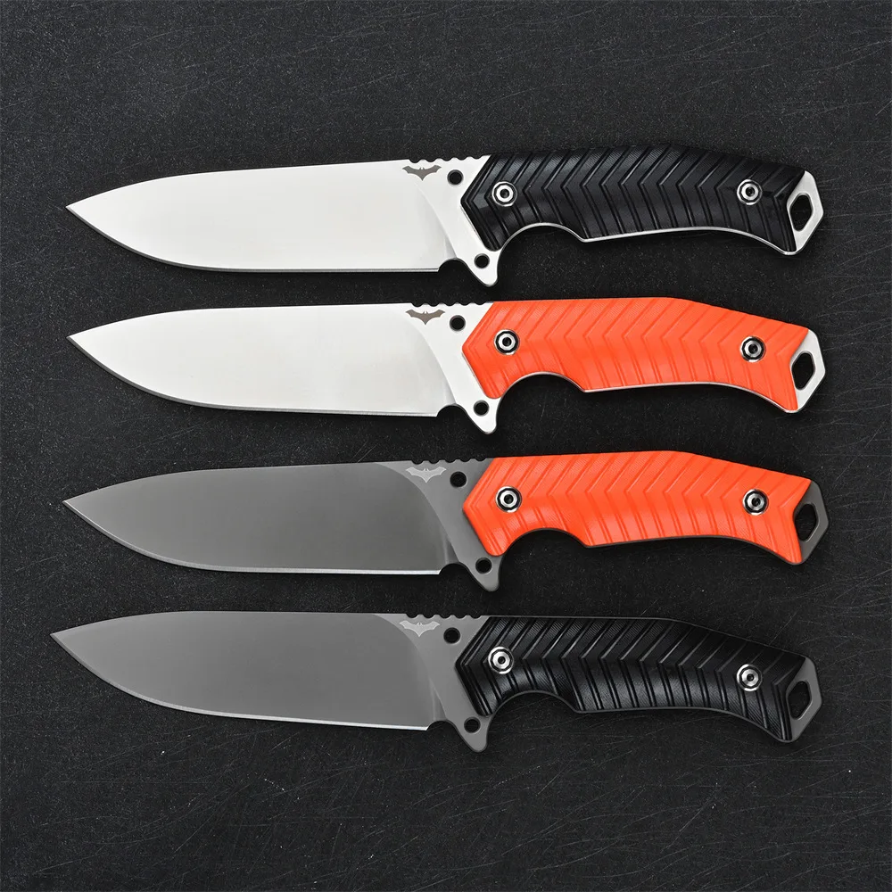 Attractive Drop Point Hunting Knife with G10 Handle Heavy Duty DC53 Steel Fixed Blade Knife OEM Survival Knife with Kydex Sheath