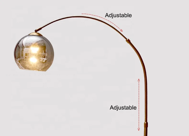 Arched Floor Lamp Floor Fishing Brass Arch Gold Arc Floor Lamp Standing for Living Room