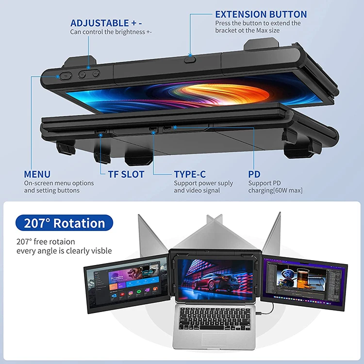 OFIYAA P2 Pro ポータブルモニター 13.3インチ 複数対応の拡張画面