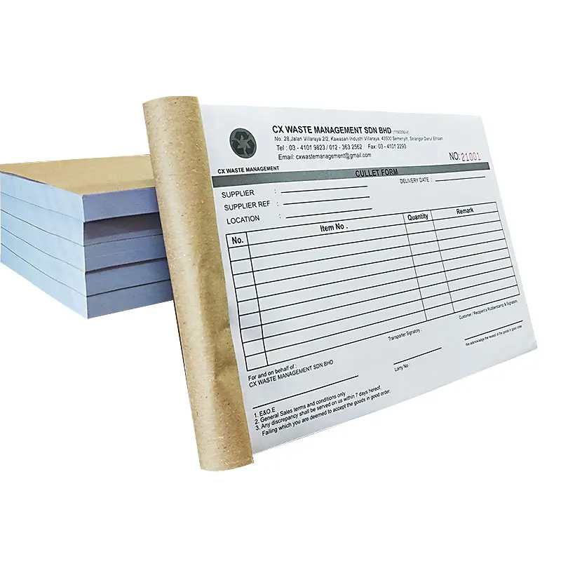 Personalized Invoice Books Sales Commercial Customised Printing Duplicate Trading Pet Billing Restaurant Shipping Form Copy Pad
