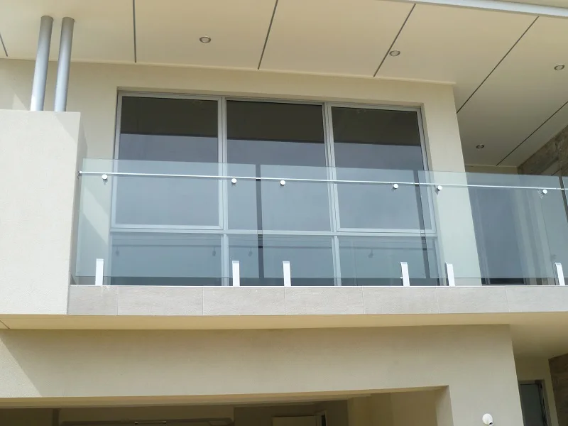 Contemporary Stainless Steel Spigot Glass Balustrades Deck Patio Balcony Pool Glass Railings supplier