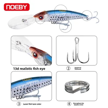 For ABS Sea Boat Hard Bait Fake Long Tongue Plate Trolling Mino Luya for Saltwater Fish 52gGT – Trolling Lure – view 4