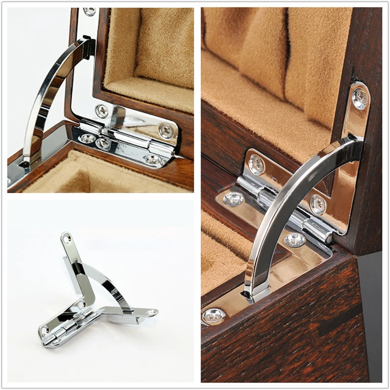 Spring Hinges for Jewelry Box Hinges Hardware Accessories Jewelry Box Fitting Supports Quadrant Hinges
