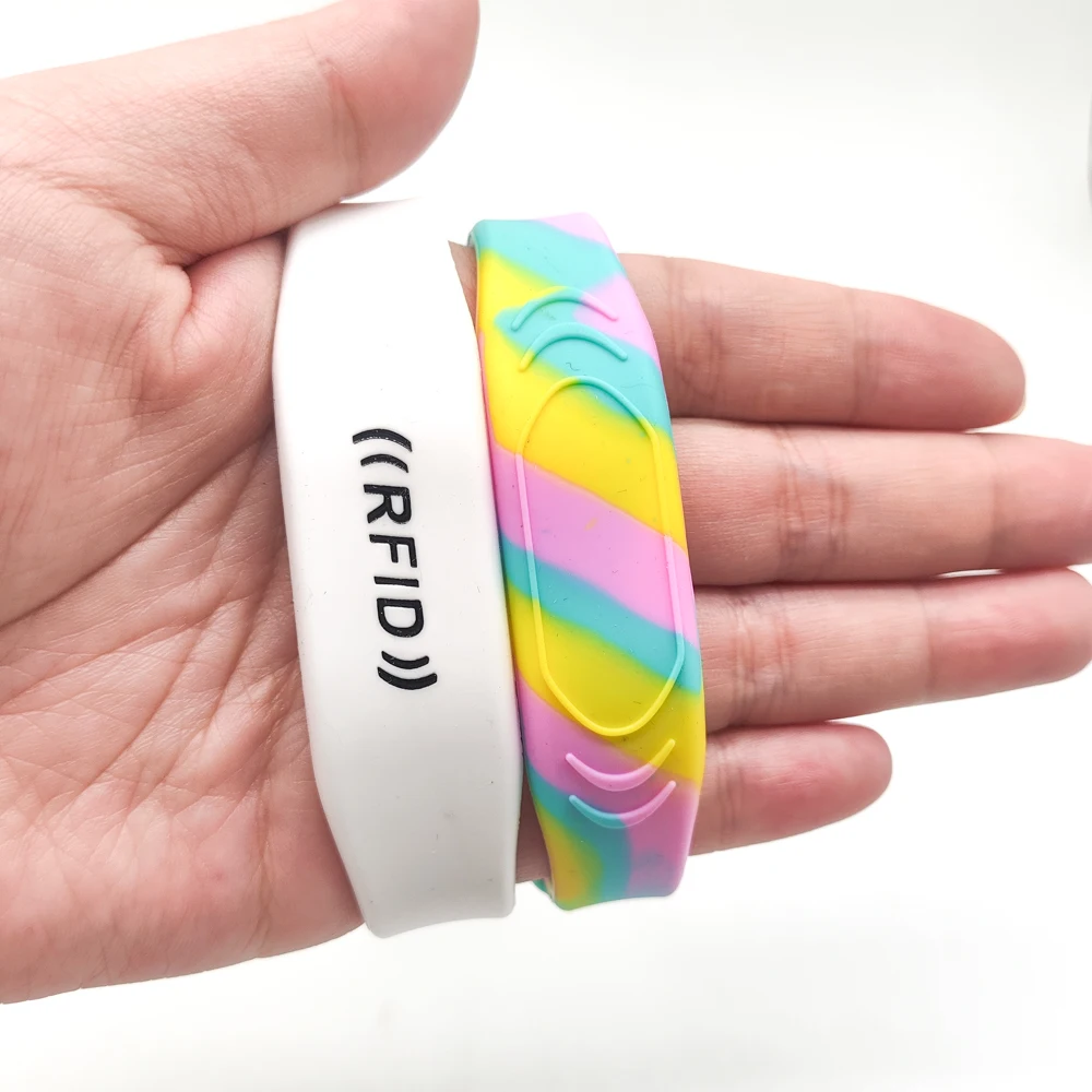 product 1356mhz rfid wristband for music concert event nfc fabric woven wristbands for festival events-5