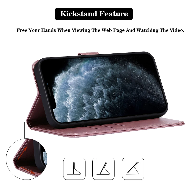 Magnetic Wallet Phone Bag - Leather Case for Iphone & Samsung