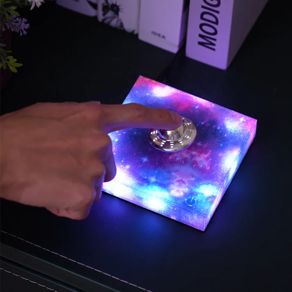 Magnetic Levitating Light HCNT Floating UFO Mini Heart Small Night Light Creative Magnetic Levitation Home Decoration
