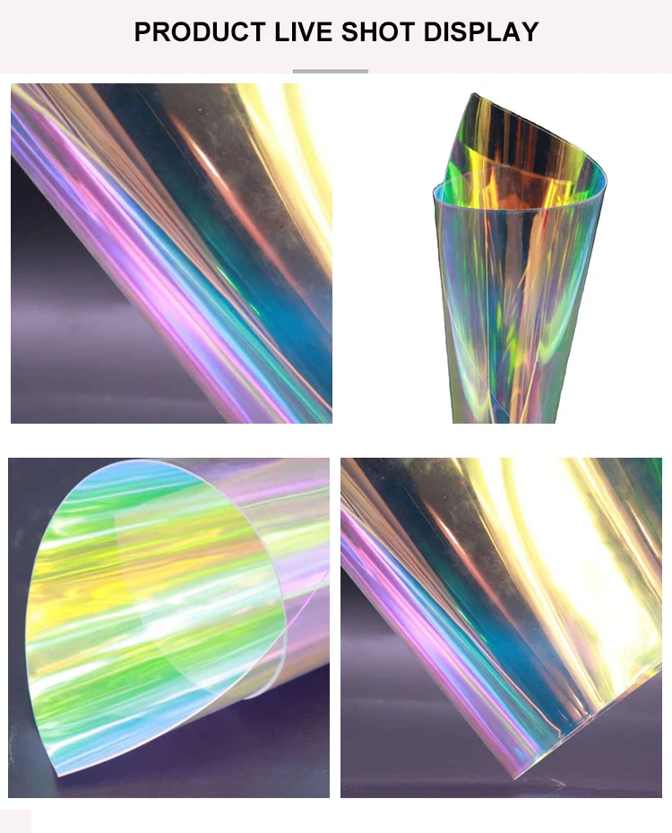 Водонепроницаемая прозрачная Переливающаяся пленка из термопластичного полиуретана для дождевика одежды сумки обуви и т.