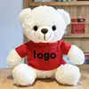 Maglietta bianca con orso rosso