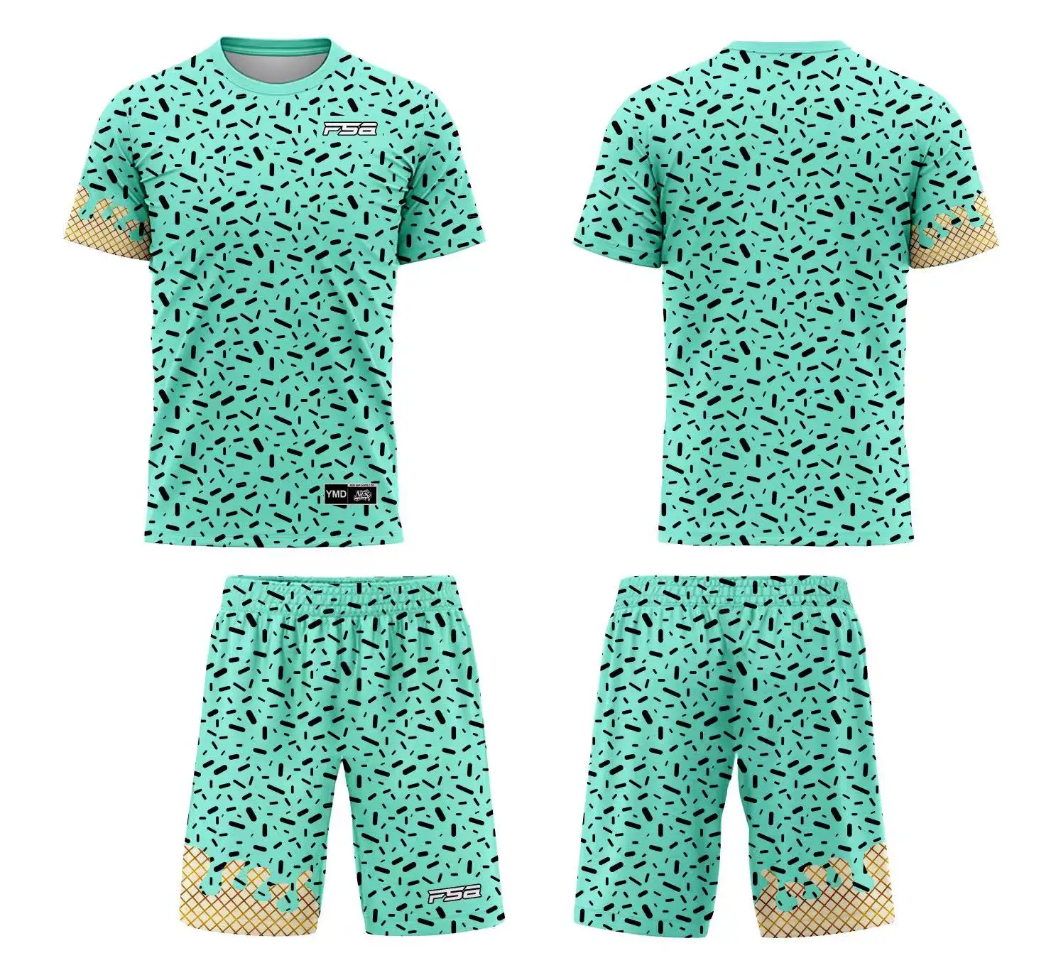 Custom Soccer Uniforms Cute Design Icecream for Kids Sublimation Jersey Family Shirts Quick Dry