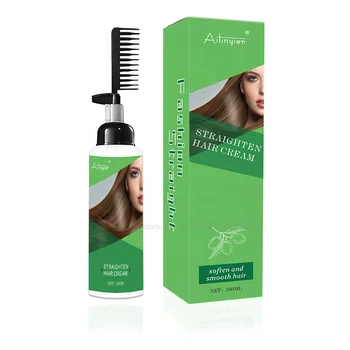 Customized 260ml Keratin Treatment Straight Hair Cream Anti-Curl Hair Straightener Applicator Brush for Straightening Coloration