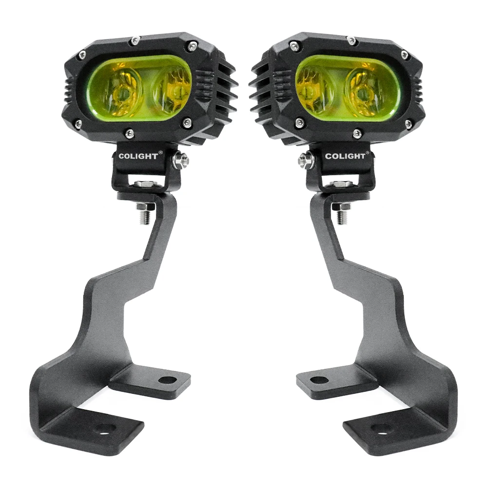 Upper Hood Left And Right Side Pillar LED Work Light Pod Mount