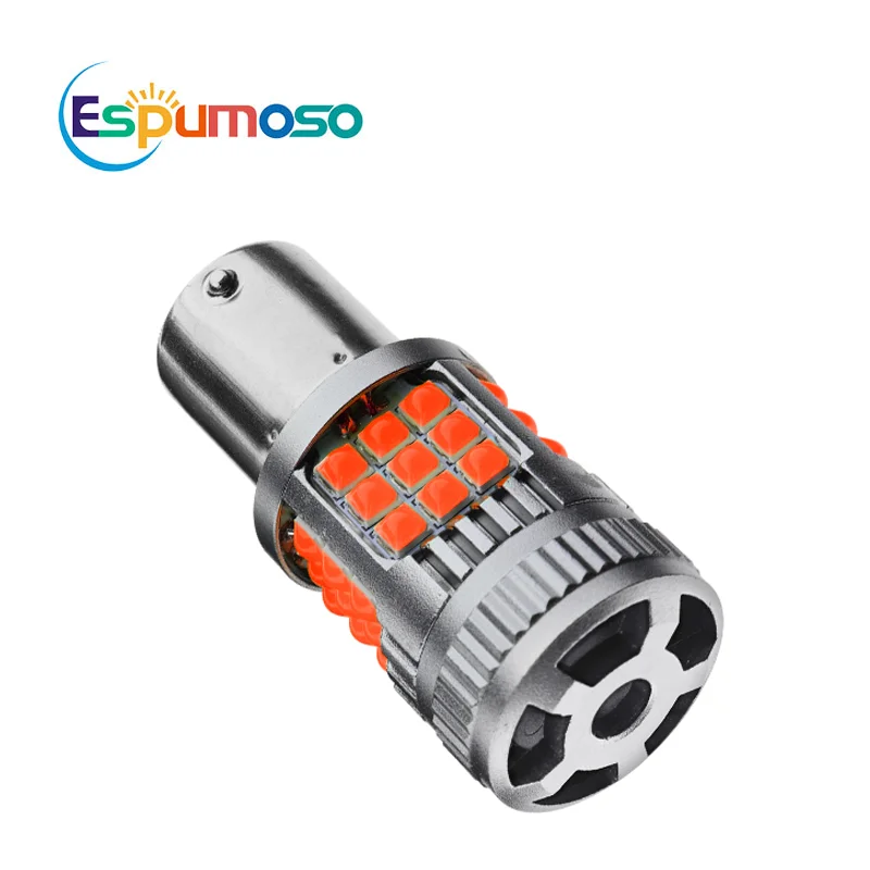 ESPUMOSO Auto LED Canbus 1156 1157 7440 3030 T20 36SMD 12V Anti Stroboscopic Decoding Turn Signal Lamp Bulbs With Fan Cooling