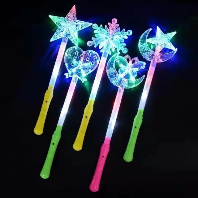 Glowing toy fairy stick night light flash magic wand Christmas performance props concert led glow stick
