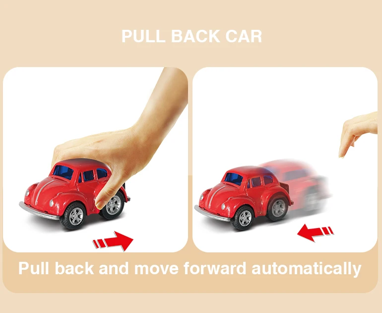 Wholesale Metal Classic Mini Die Cast Car Push Back Function Die Cast Alloy Car Toys