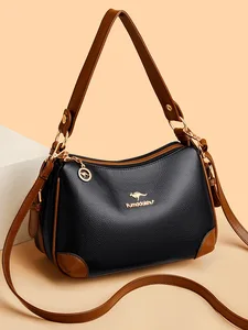 2026 Autumn and Winter New Shoulder Bag Soft Leather Multi-layer Simple All-match Large Capacity Women's Handbag