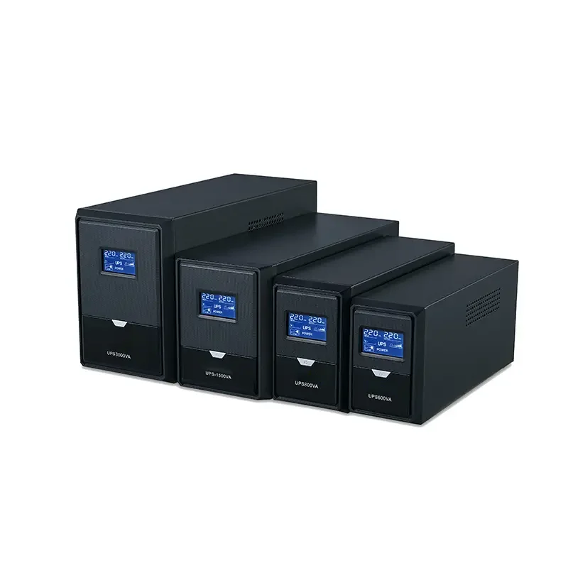 High Frequency Single Phase Back up 110V 220V UPS Power Supply  2 Hour Backup for Desktop Computer 600va 800va 1KVA 1200va 2kva