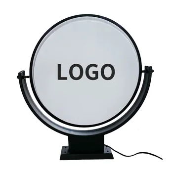 Outdoor double side round 3D advertising led vacuum forming blank rotating advertising light box