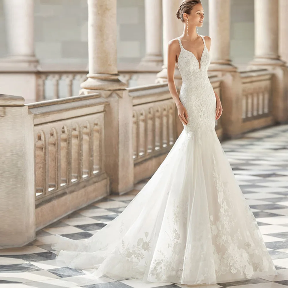 boho wedding dress 2025 Lace Bridal Gown Nice Quality Lace Mermaid Wedding Dress Boho Lace Wedding Dress june26semiannualsale611 🚨 SAVE & SHARE! By Age:7-8  YRS Beach / Destination