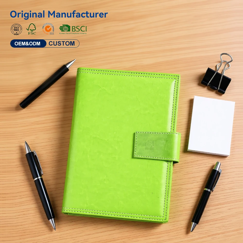 High Quality Custom School Fashion Notebook Cheap Good Writing Vision Protection Leather Hardcover Offset Printing