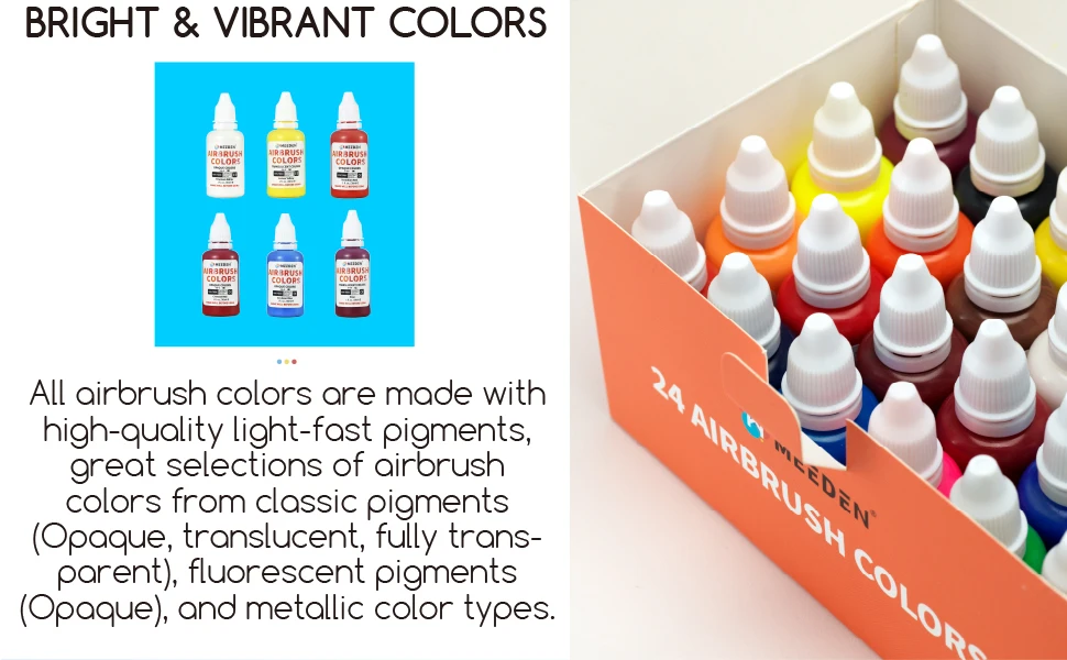 MEEDEN Airbrush Paint Set - 57 Couleurs, France