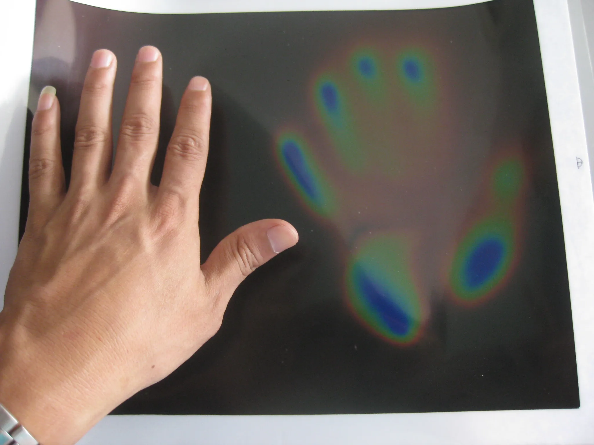 Custom Shape 25 Celsius Color Change Liquid Crystal Sheet