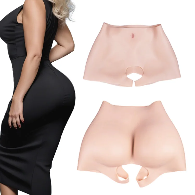 Women Body Shaper Fake Open Crotch Enhance Butts And Hip Pads