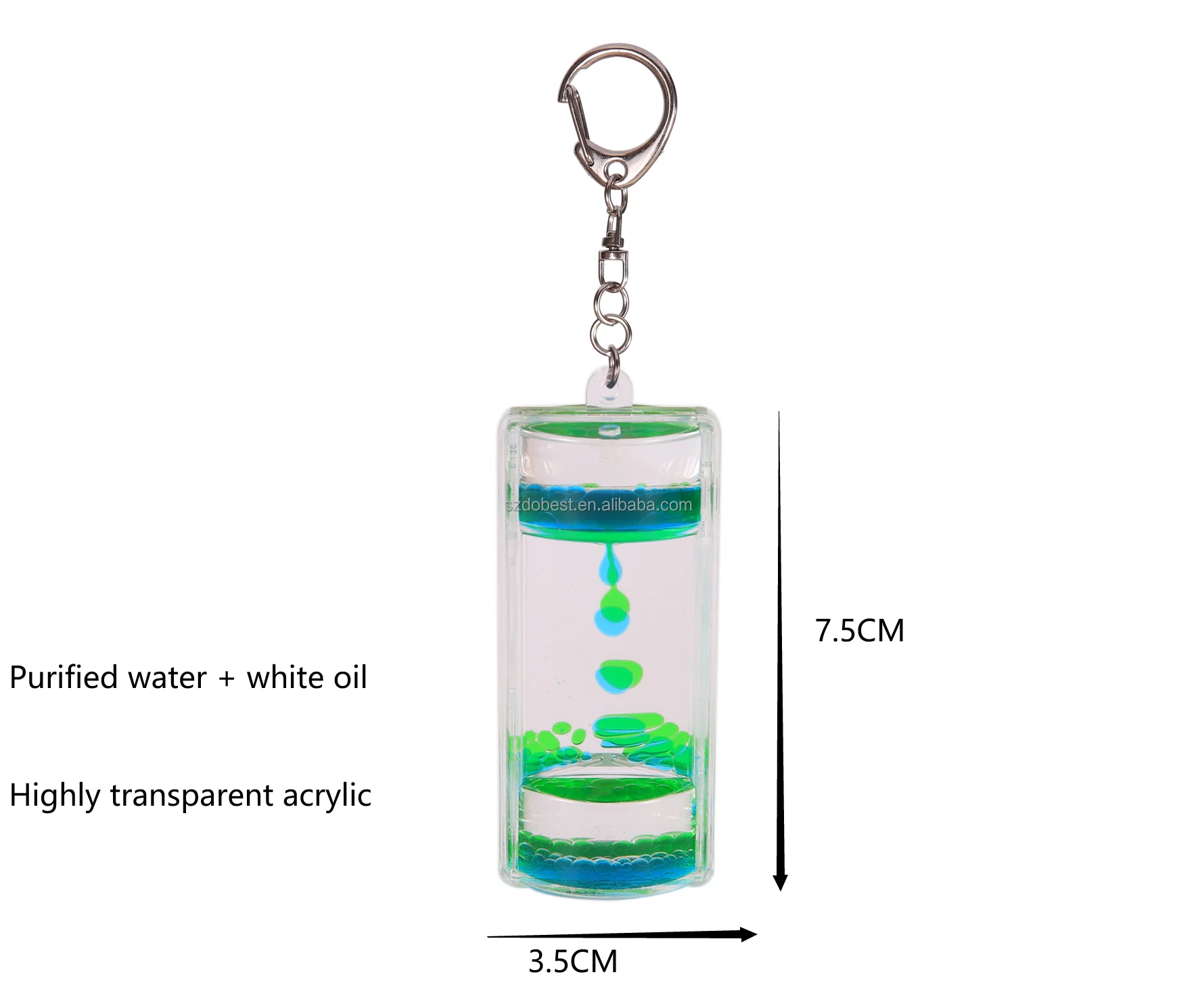 Colorful Liquid Double Drop Mini Liquid Hourglass Motion Liquid Timer ...