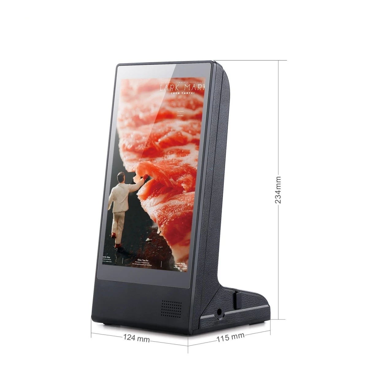 898 Table Advertising Player Menu Power Bank with Dual Touch Screen Charging Station for Restaurant