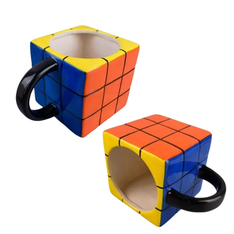Coffee Mug Cup Unique Shape Ceramic Rubiks Cube 3D Customized CLASSIC Custom Printed Coffee Mugs Artificial Sustainable Presents