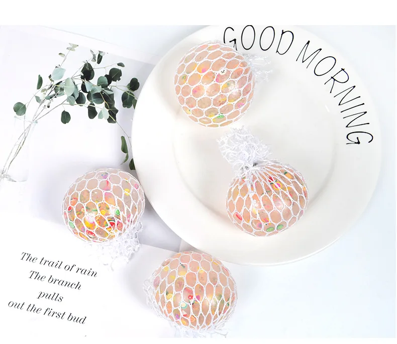 2022 сжимаемые сетчатые сжимаемые мячи для снятия стресса мячи для сенсорного стресса игрушки для детей