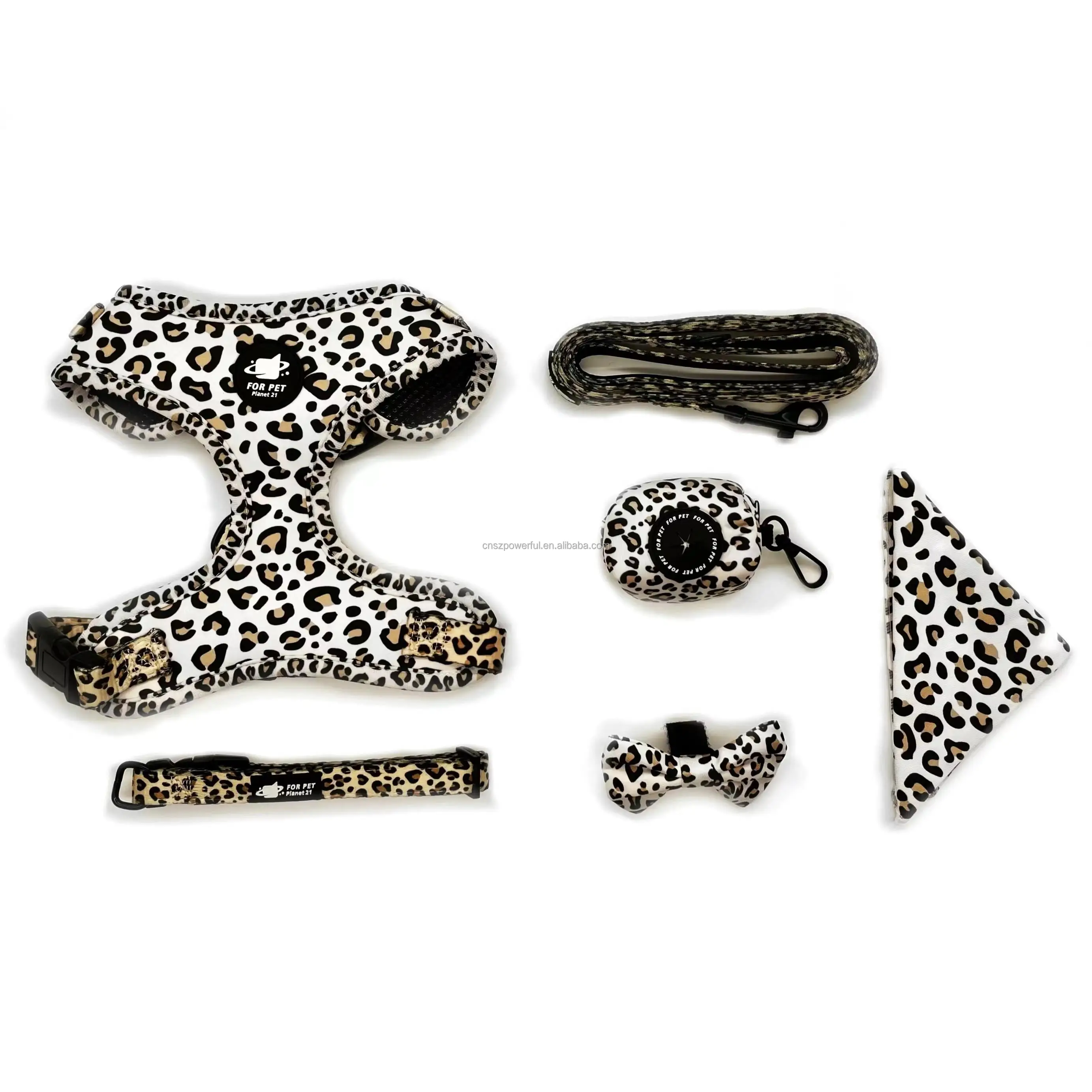 Customize High Quality Pet Supplies Mesh Dog Collar And Leash Set