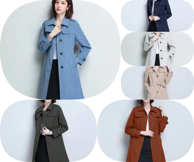 New Fashion Casual Windbreaker Korean Version Long Top Ladies Coats Jackets Women Trench Coat for Women