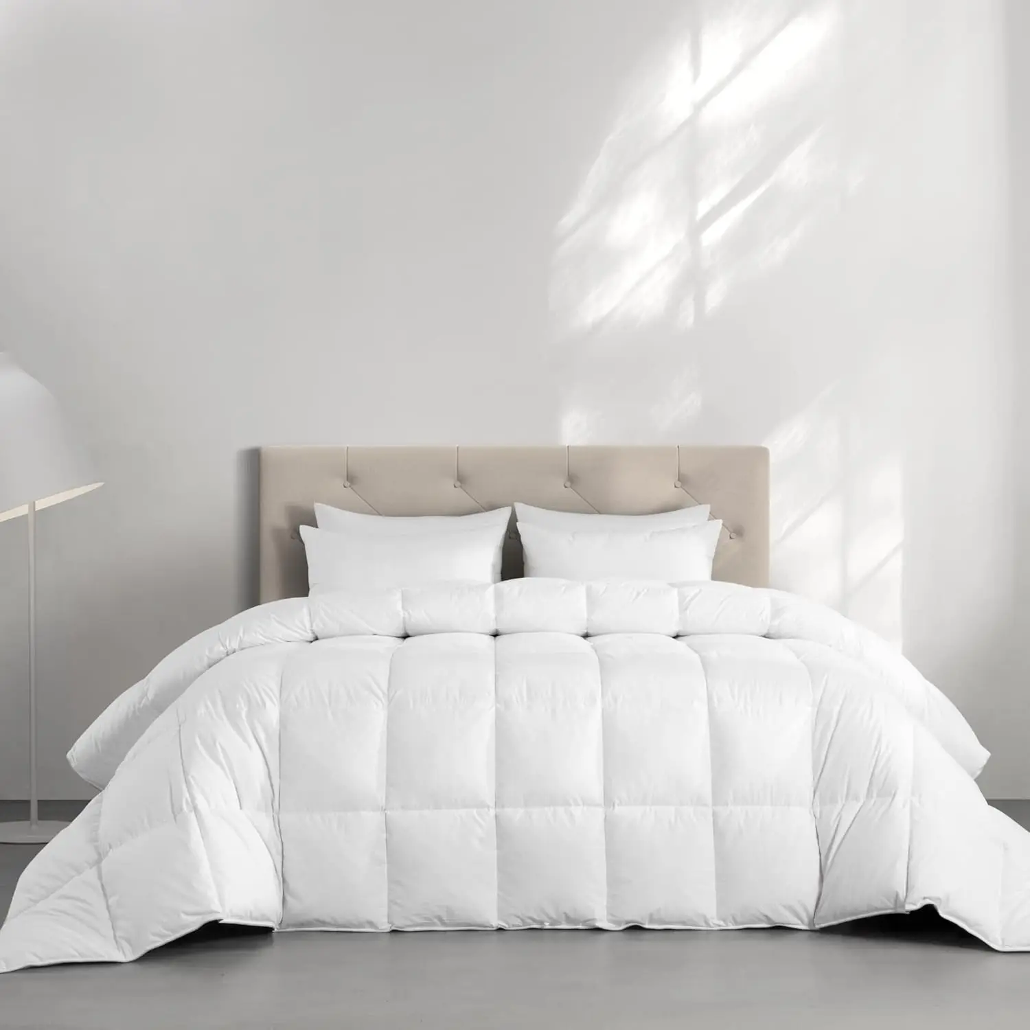 Breathable Cotton Quilted Bed Feather Comforter Duvet Quilt
