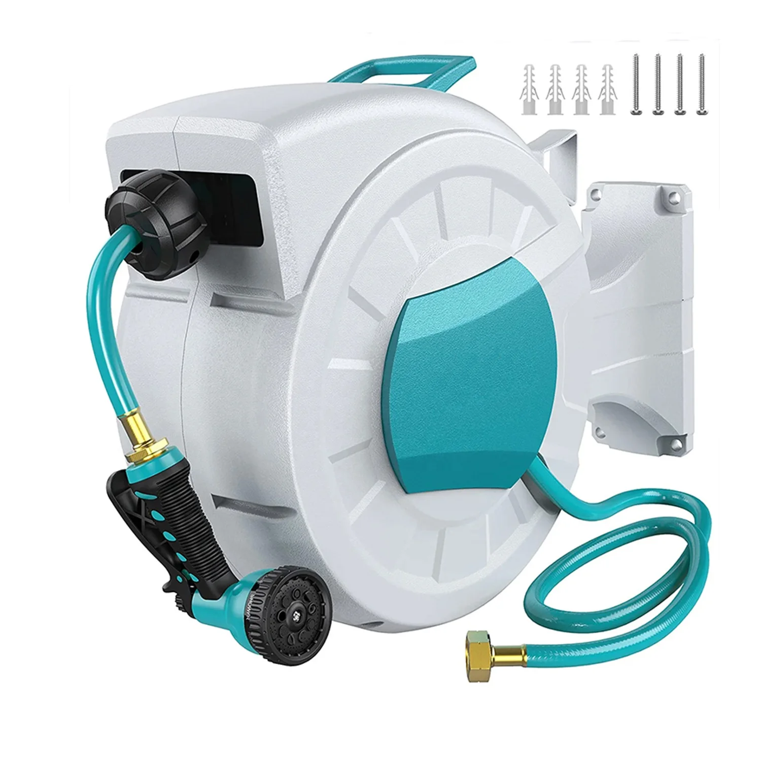 Автоматическая система прямого возврата в любую длину складной держатель с поворотом на 180 градусов настенный выдвижной садовый шланг-Катушка 3/4 дюйма