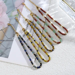 Fashion Handmade Women's Trendy Bracelet Set Multi-Color Original Beads Natural Lapis Lazuli Stone Beaded Bracelets Ball Shape