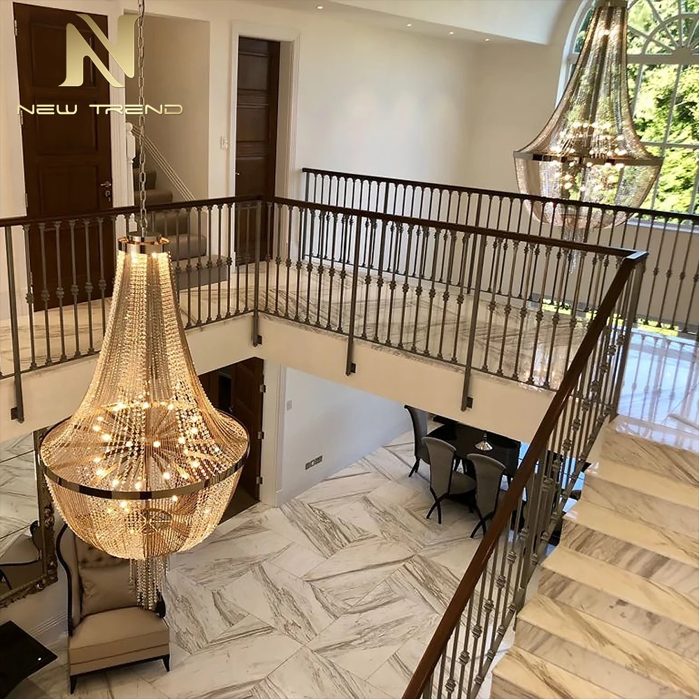 CPL-470 Büyük Çağdaş K9 Kristal Avize, Otel Ticari Alanı İçin Özel Tanıtım Aydınlatma Projesi