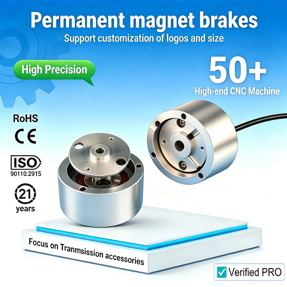 Customizable 24V DC Steel Industrial Permanent Magnet Brakes Power off Electromagnetic Brake 200 Nm Max Torque High Torque Oem